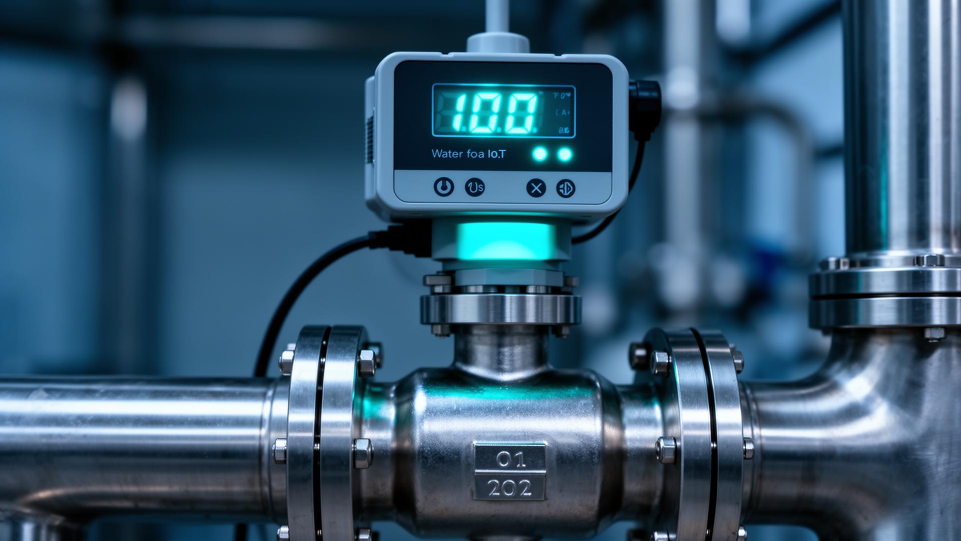 Industrial IoT water flow sensor